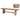 Arturo Brown Wood Bench - 59" w x 18" h x 13" d
