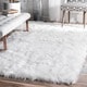 White shag rug 5x8