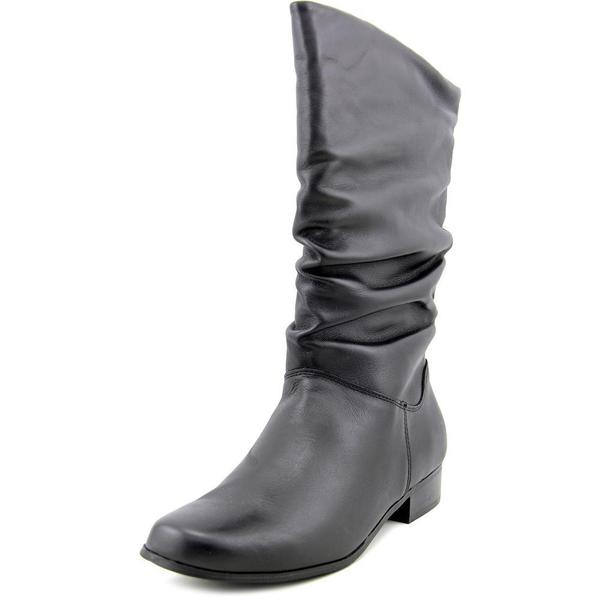 St. John's Bay Women's Jamie Black Leather Boots - Free Shipping On ...