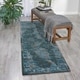 preview thumbnail 17 of 18, Nourison Opaline Area Rug 2'3" x 8' Runner - Black/Blue - Runner/Rectangle