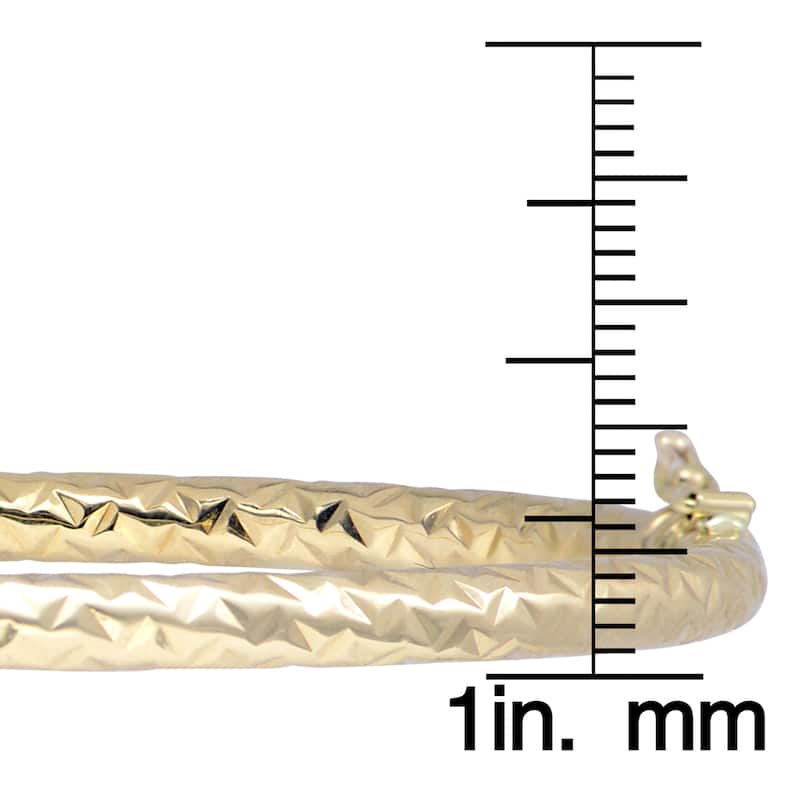 Fremada Italian 14k Yellow Gold 4-mm Diamond-Cut Bangle Bracelet