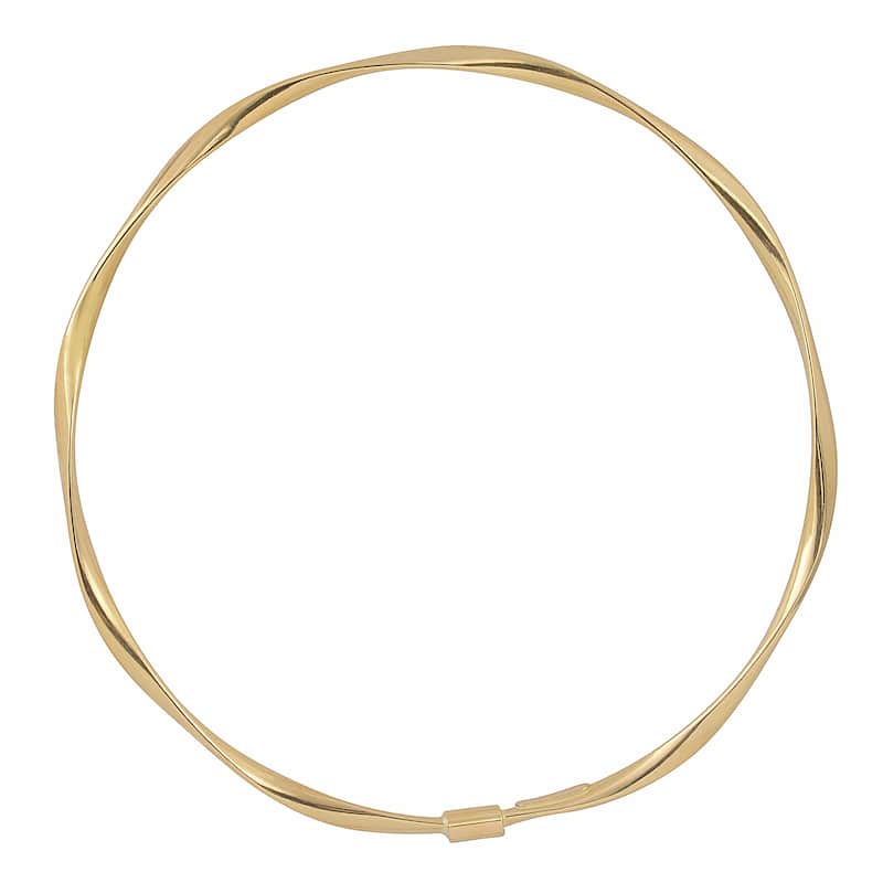 Fremada Italian 14k Gold 2.5-mm Polish Twisted Slip-on Bangle Bracelet (yellow or white) - Yellow Gold - Yellow