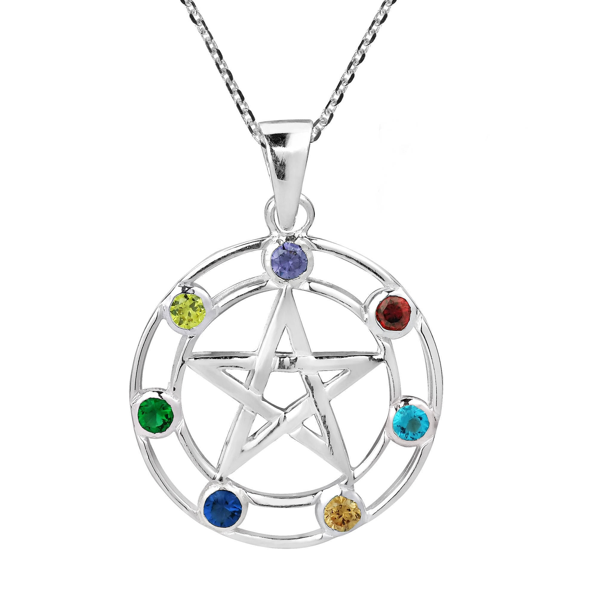 diamond pentagram necklace