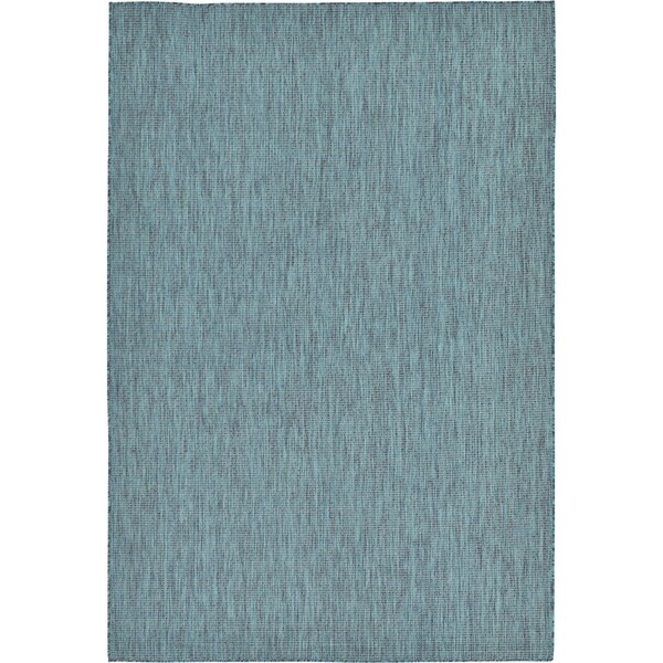 Unique Loom Outdoor Solid Area Rug - 6' x 9'