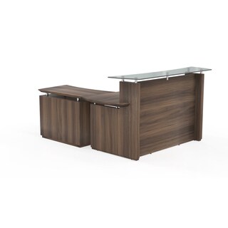 Safco Products Mayline Sterling 72" Reception Station with Lateral File (Brown)