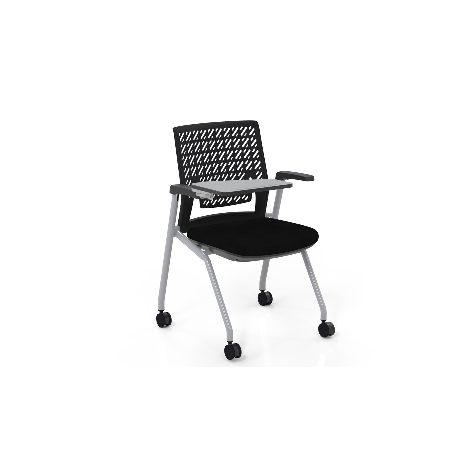 Mayline Thesis Flex Back Nesting Tablet Chair, Arms, (Qty. 2)