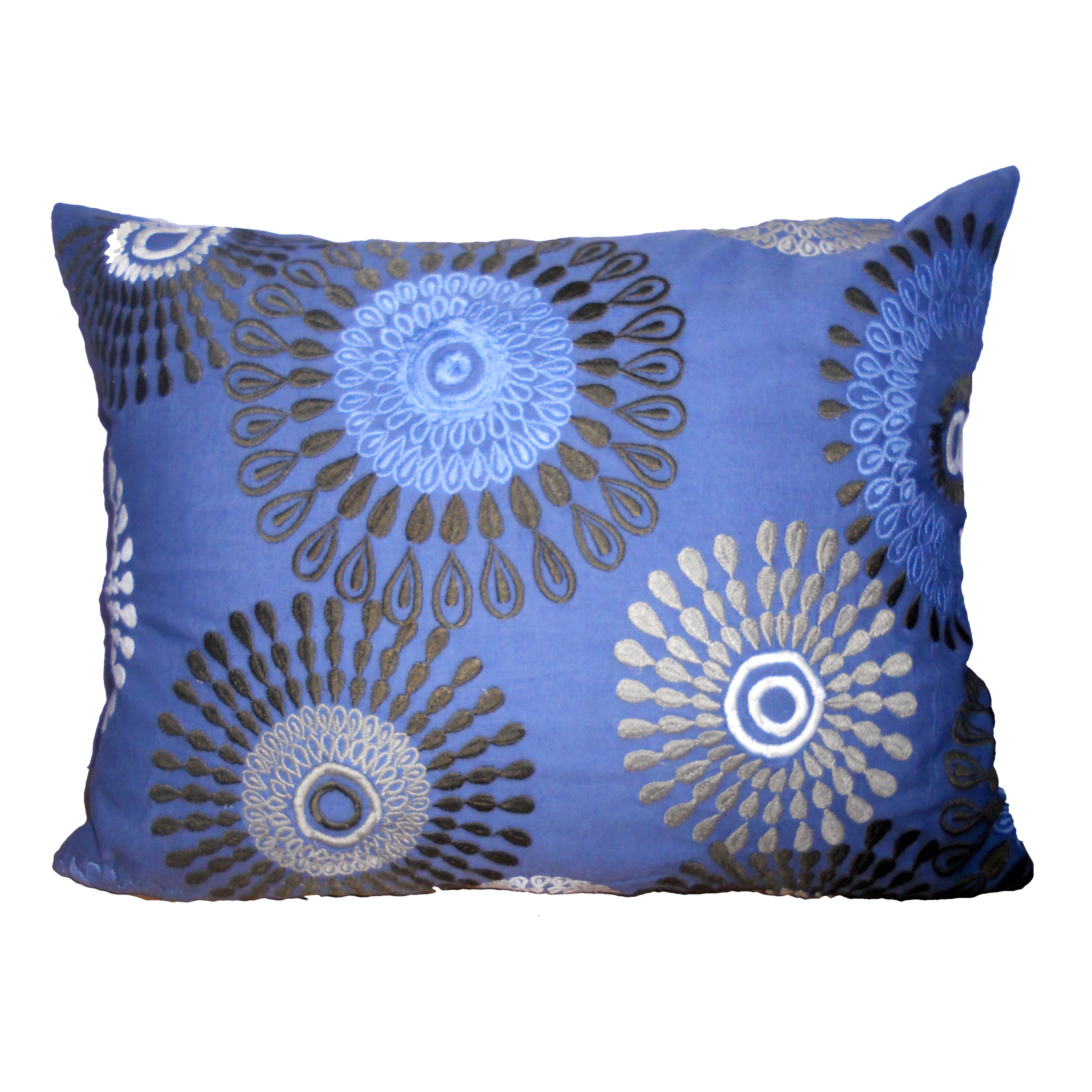 Anette Embroidered Polyester Throw Pillow