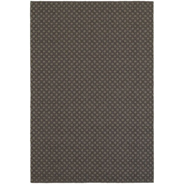 StyleHaven Lattice Grey/ Charcoal Indoor-Outdoor Area Rug (3'3x5 ...