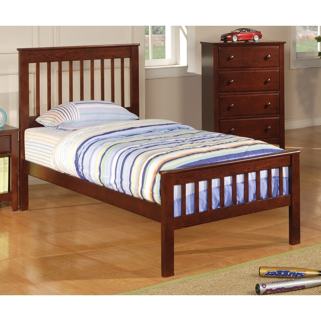 Coaster Company Brown Twin Panel Bed Chestnut 43" x 78.75" x 47.75" eBay