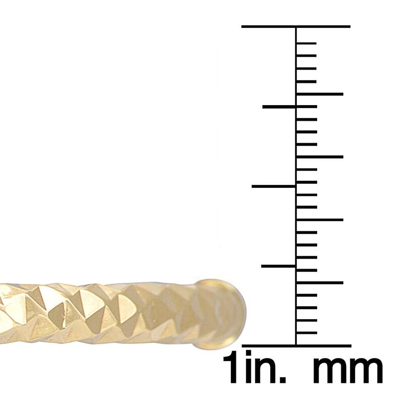 Fremada Italian 14k Yellow Gold 5-mm Diamond-Cut Bangle Bracelet