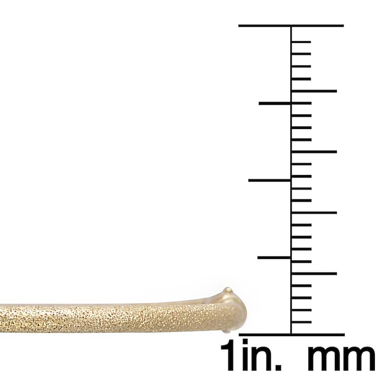 Fremada Italian 14k Gold 2.6-mm Satin Finish Bangle Bracelet (yellow or rose)