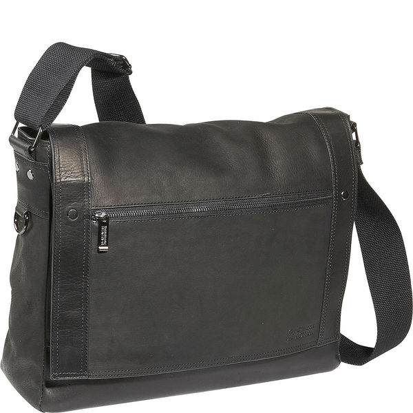 kenneth cole reaction leather flapover laptop messenger bag