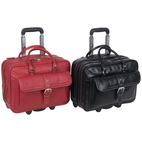 Heritage Travelware Pebbled PDM Leather 2-Wheel 16-inch Laptop & Tablet Bag / Rolling Business Carry-On. Opens flyout.