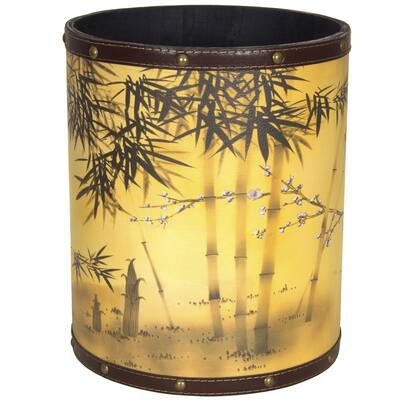 Handmade Bamboo Tree Waste Basket (China)