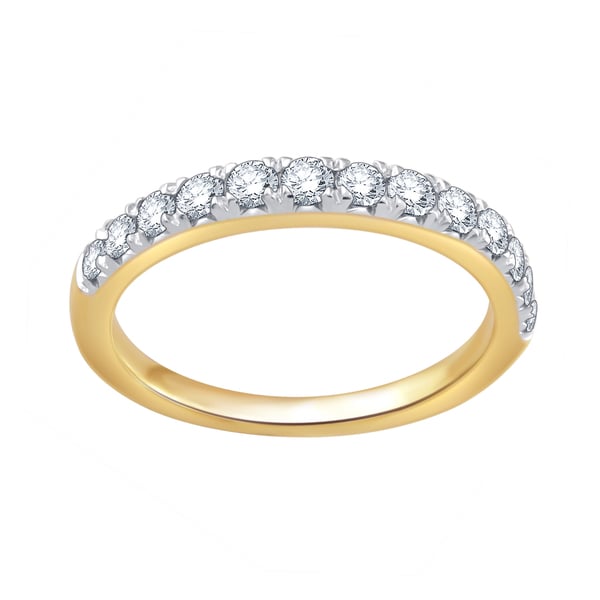 Divina 10k Yellow Gold 1/2ct TDW Diamond Wedding Band
