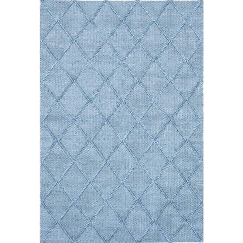 Braided weave Diamond Cream Wool Rug