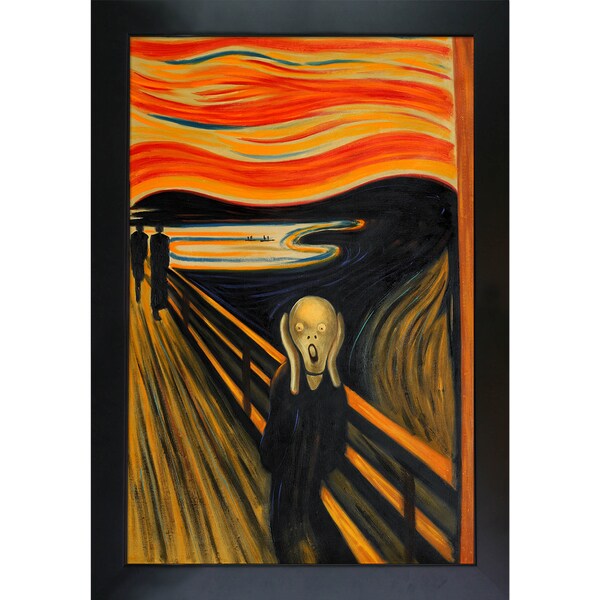 La Pastiche Edvard Munch 'The Scream' Hand Painted Framed Canvas