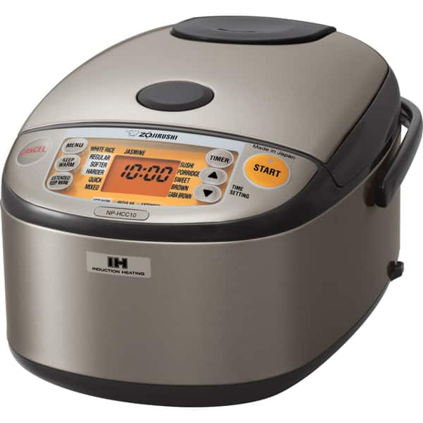 Zojirushi NS-LGC05XB Micom Rice Cooker & Warmer, 3 Cup (Uncooked),  Stainless Black 