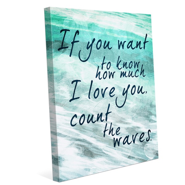 Count The Waves Seafoam Green Wall Art On Canvas Overstock 12358095