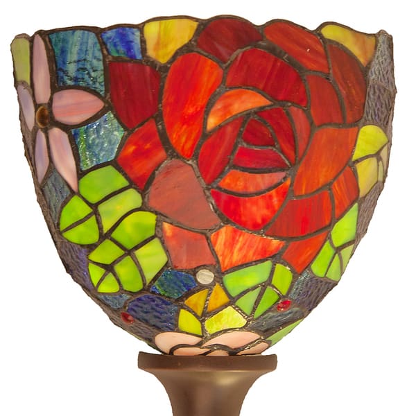 Tiffany-Style 6.5 Wireless LED Stained Glass Tea Cup Accent Lamp