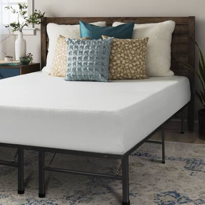 10 inch Memory Foam Mattress and Bed Frame Set By Crown Comfort
