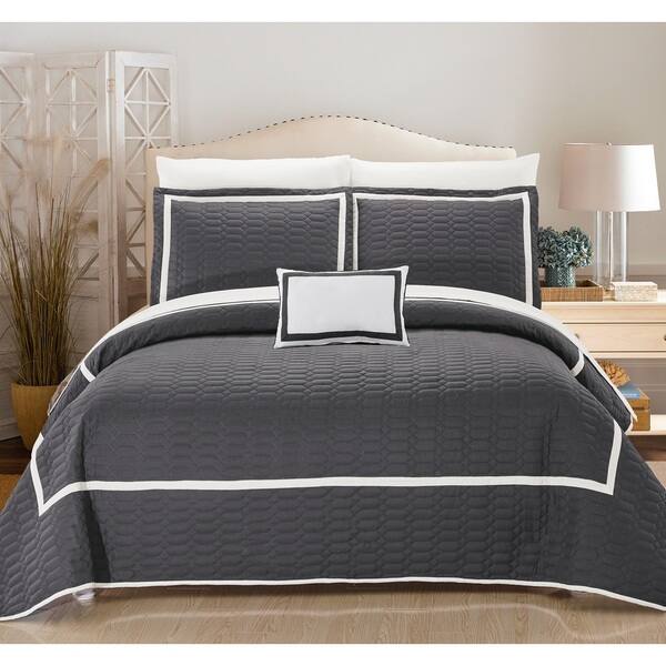 slide 2 of 6, Copper Grove Ocala Grey Quilt 8-piece Set King - 8 Piece