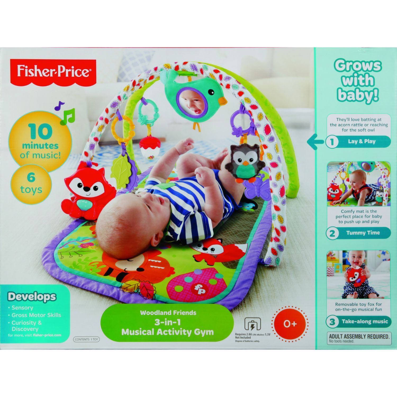 fisher price woodland friends 3 in 1 musical activity gym