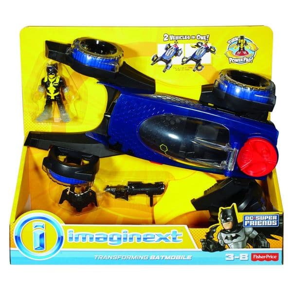 Fisher-Price Imaginext DC Super Friends Transforming Batmobile - Bed ...