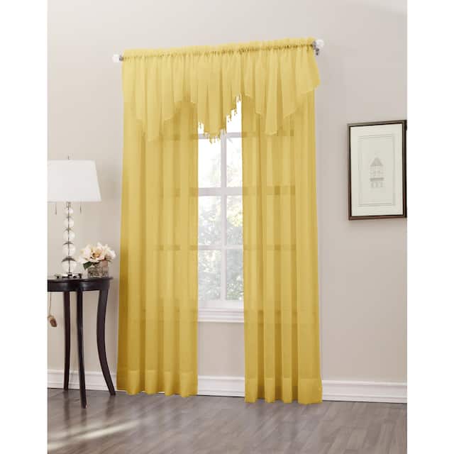 No. 918 Erica Sheer Crush Voile Single Ascot Curtain Valance