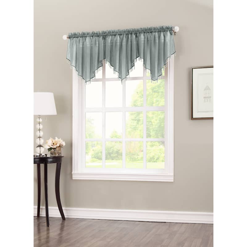 No. 918 Erica Sheer Crush Voile Single Ascot Curtain Valance