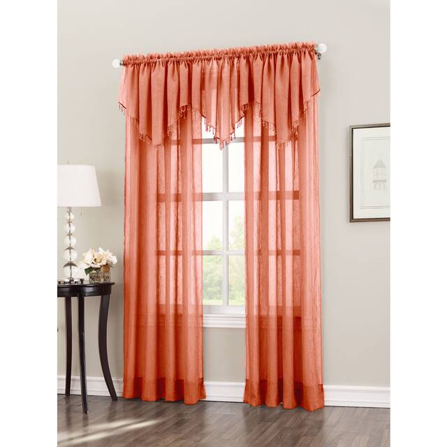 No. 918 Erica Sheer Crush Voile Single Ascot Curtain Valance