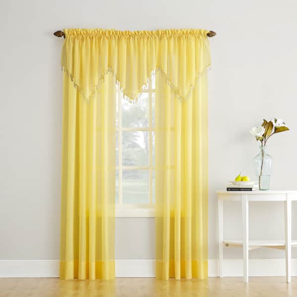 Awesome voile valance No 918 Erica Sheer Crush Voile Single Ascot Curtain Valance On Sale Overstock 12361199