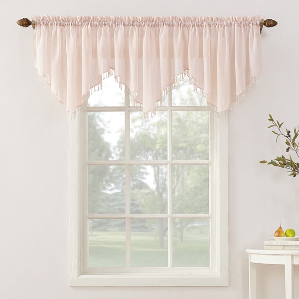No. 918 Erica Sheer Crush Voile Single Ascot Curtain Valance - 51x24