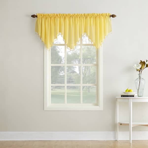 Fascinating voile valance No 918 Erica Sheer Crush Voile Single Ascot Curtain Valance On Sale Overstock 12361199