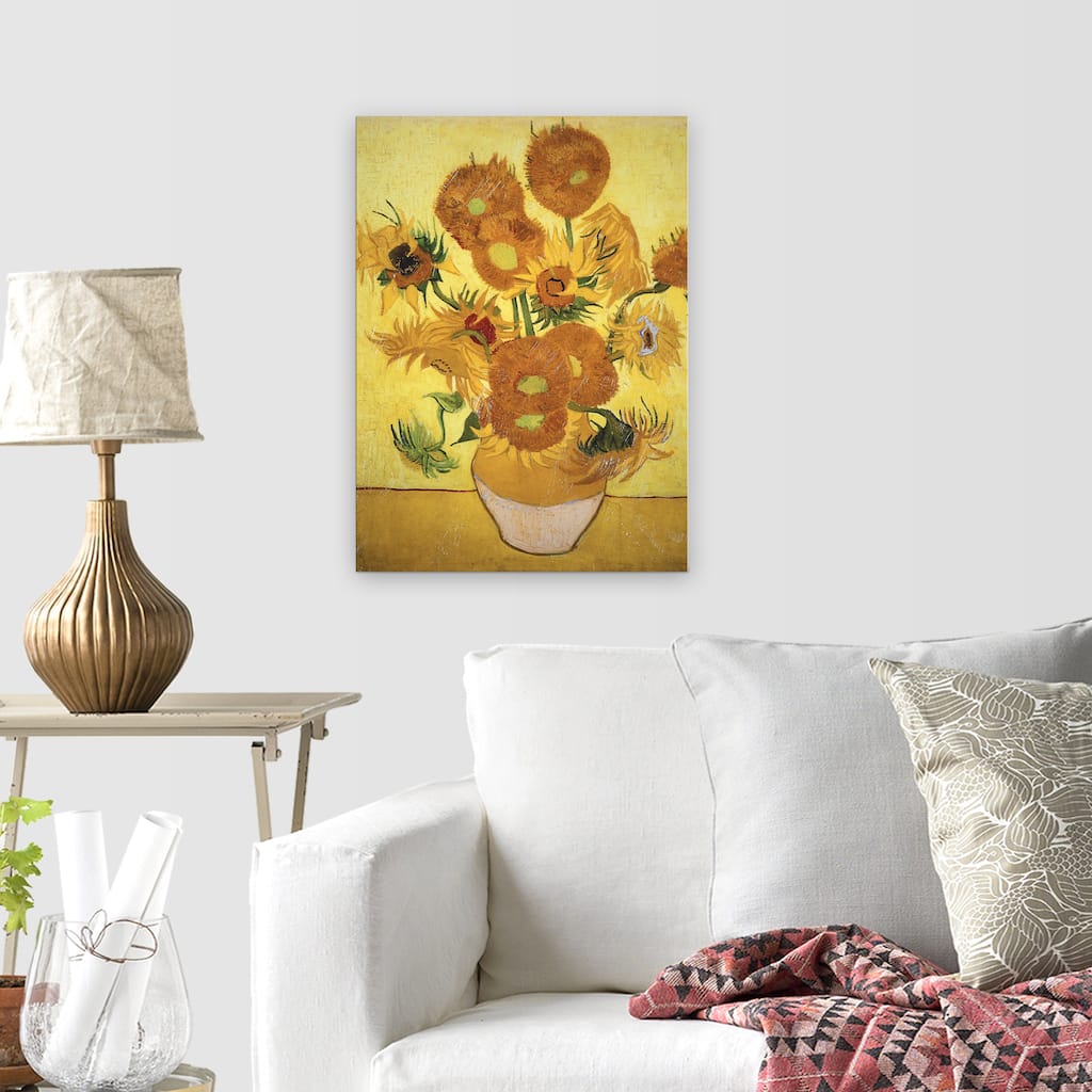 Van Gogh 'Sunflowers' Reproduction Canvas Wall Art
