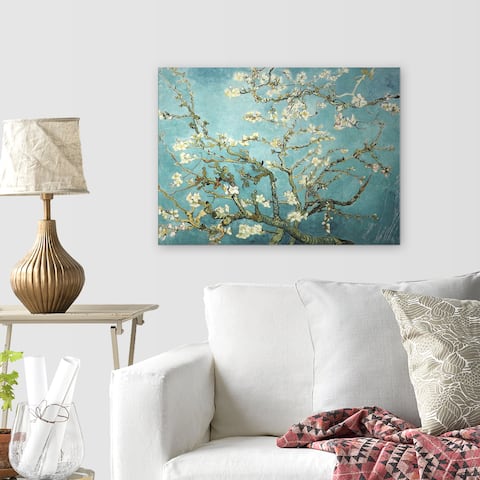 Wexford Home 'Branches with Almond Blossom' by Vincent Van Gogh Stretched Canvas Wall Art