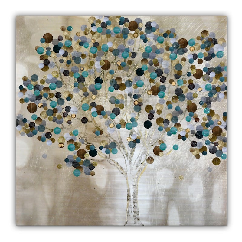 Katrina Craven 'A TEAL TREE' Gallery-wrapped Canvas Wall Art