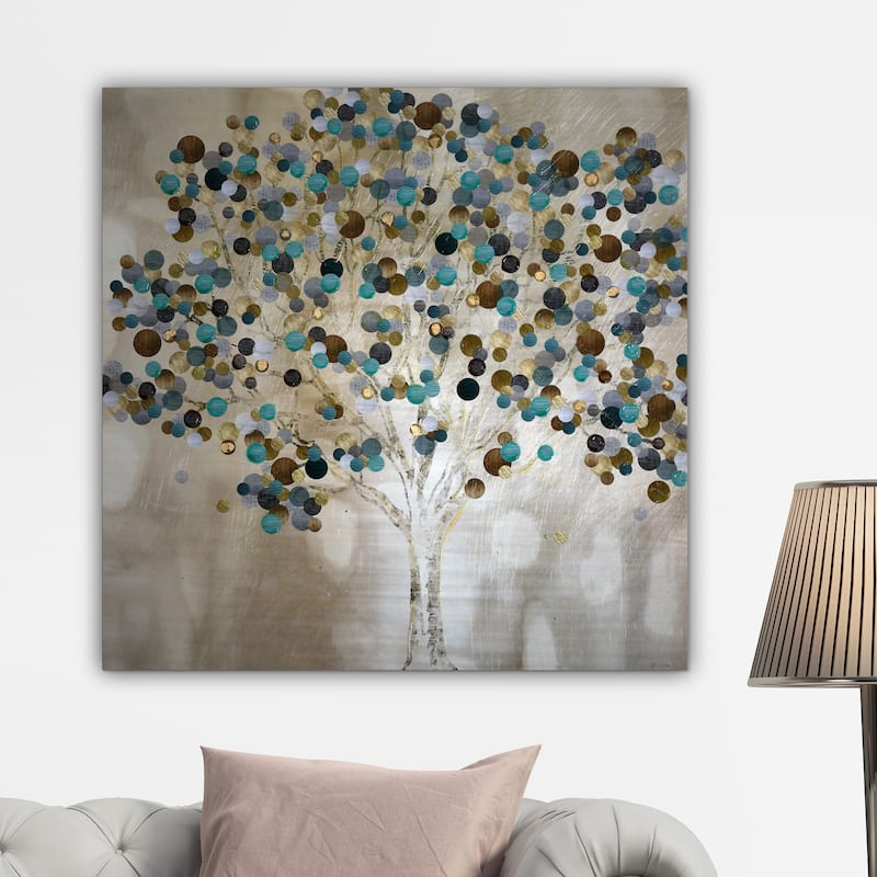 Katrina Craven 'A TEAL TREE' Gallery-wrapped Canvas Wall Art