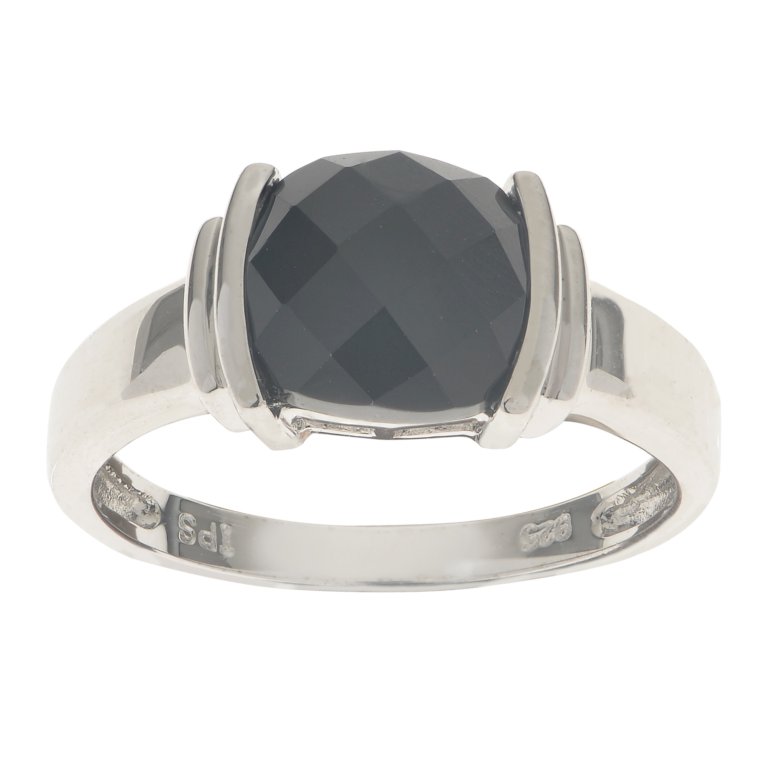 faceted onyx ring