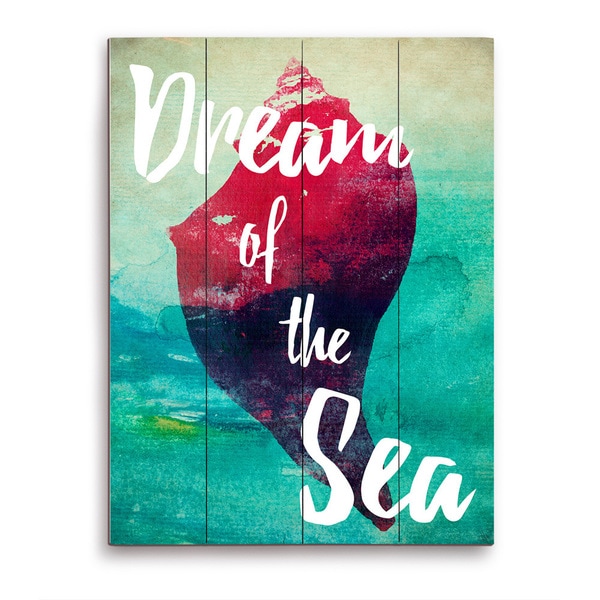 Dream of Sea - Red Wooden Wall Art
