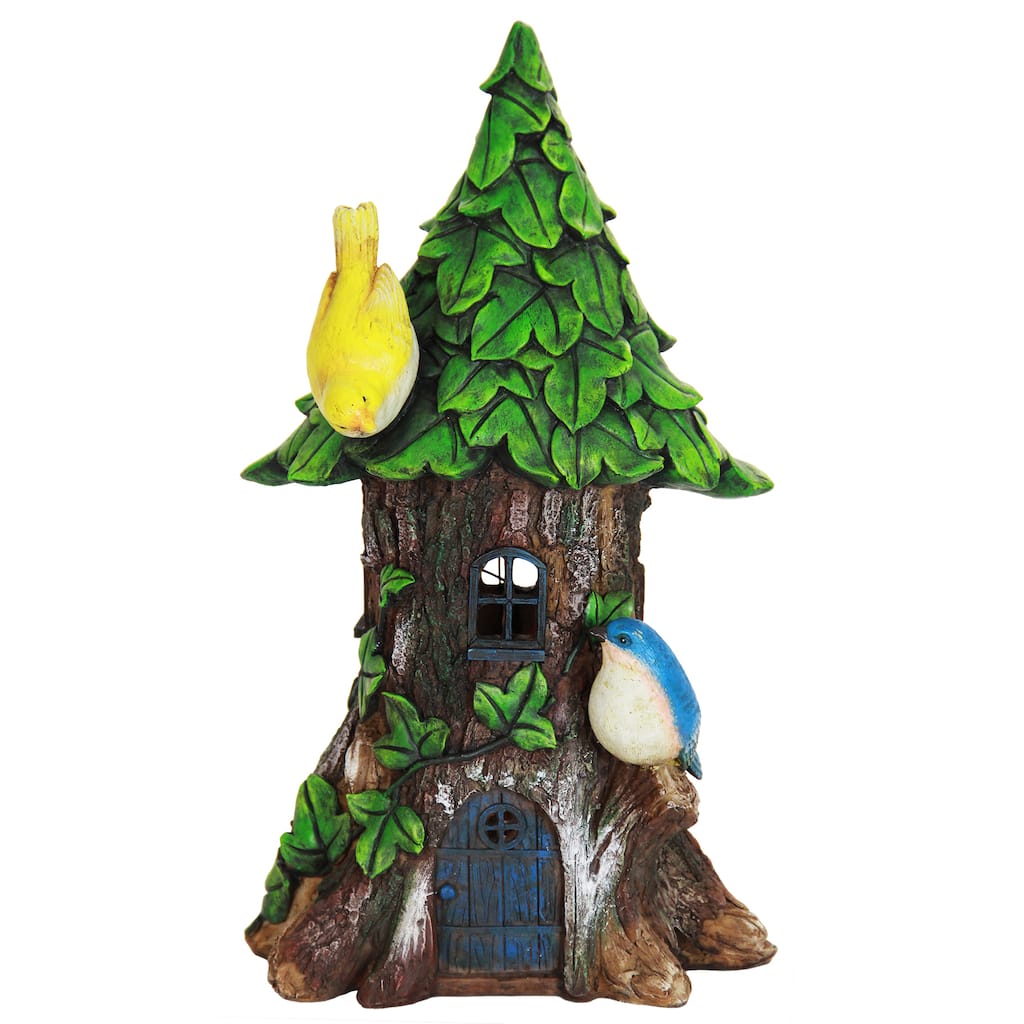 Exhart Solar Leaf-roof House Statue