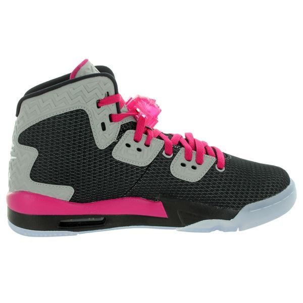 Nike Jordan Kids Air Jordan Spike Forty Gg Blk//White//Rflct Slvr//Sprt Fchs Basketball Shoe 6 Kids US