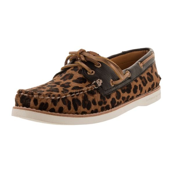 leopard print boat shoes