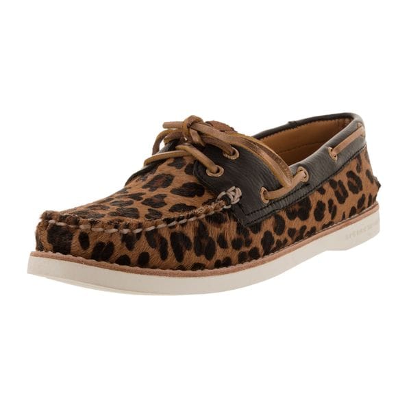 sperry leopard slip ons