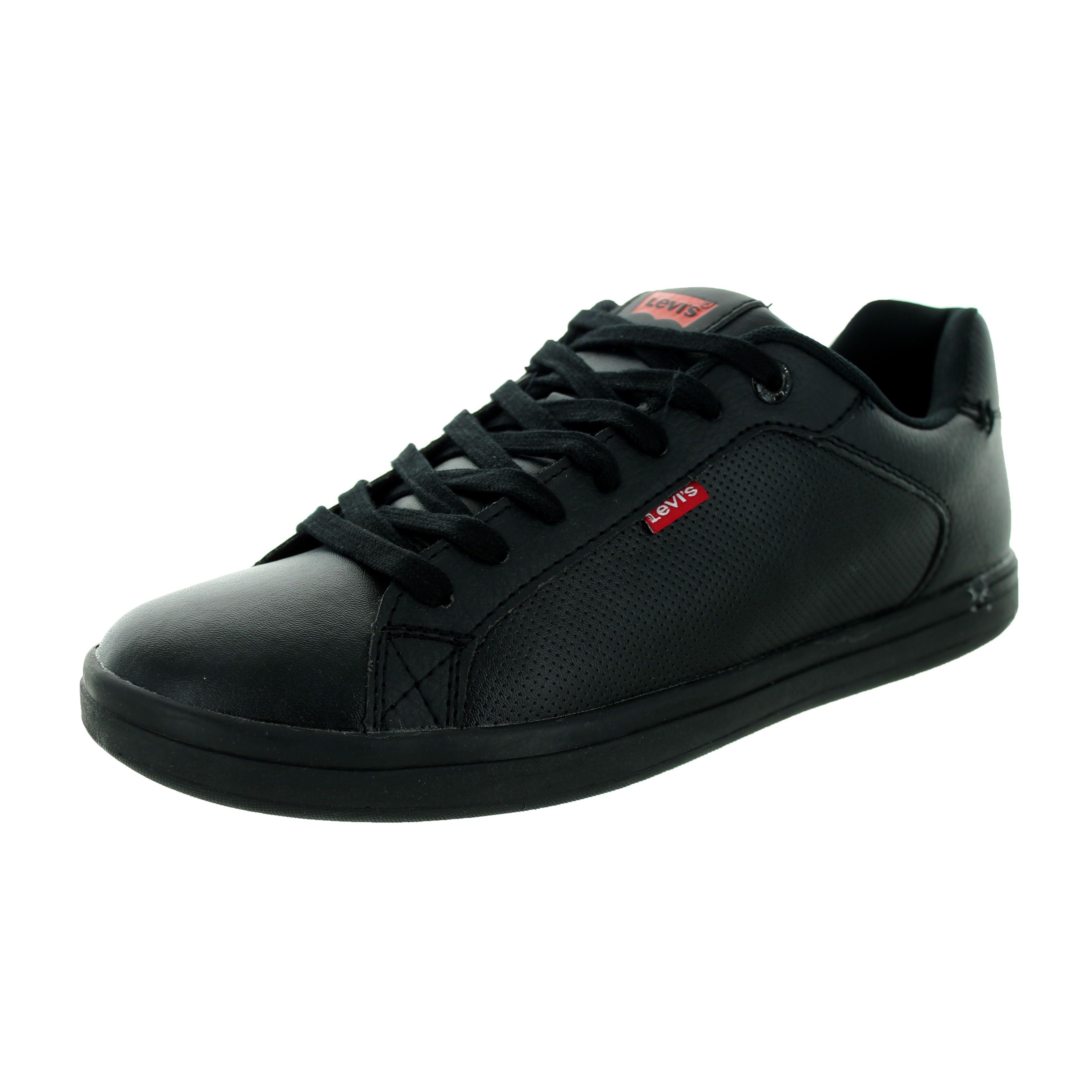 black leather levi shoes