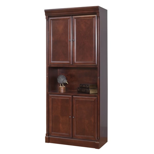 Shop Montreal Cherry-finished Wood 4-door Bookcase - Free ...