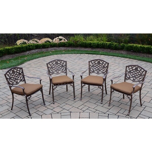 4 Stackable Chairs With Sunbrella Cushions Set Of 4