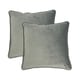 preview thumbnail 5 of 6, Sherry Kline Richmond Velvet 20-inch Throw Pillow (set of 2) Silver Grey