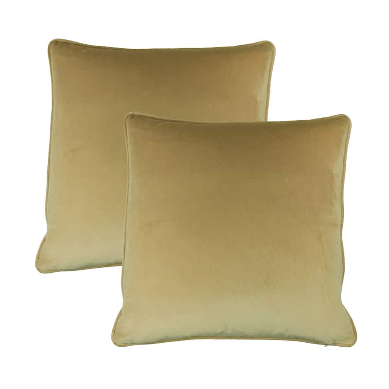 Sherry Kline Richmond Velvet 20-inch Throw Pillow (set of 2) - Gold