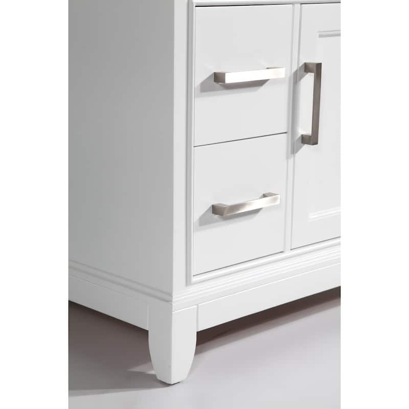 Vanity Art 36" Single Sink Bathroom Vanity Set with Engineered Marble Top and Free Mirror